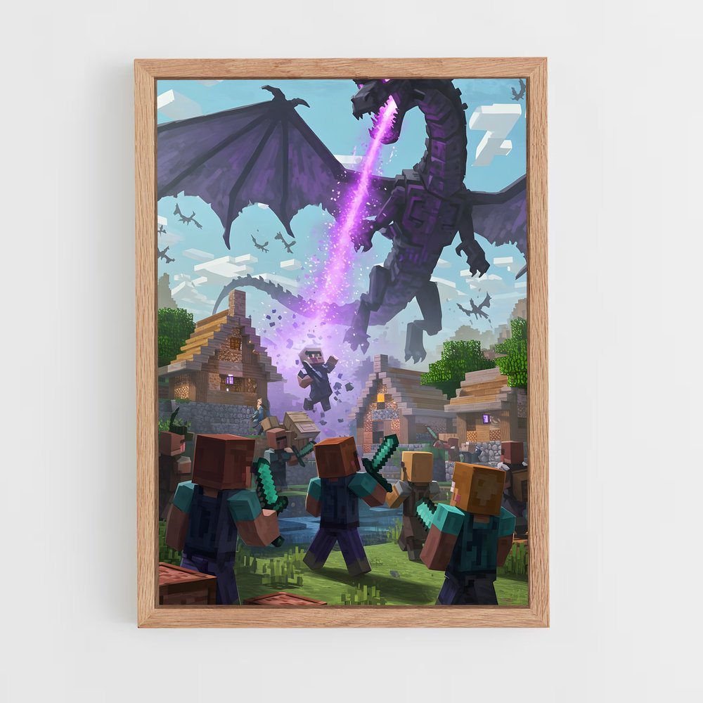 Poster Dragon des Endermen – affiche Minecraft (vue 4)